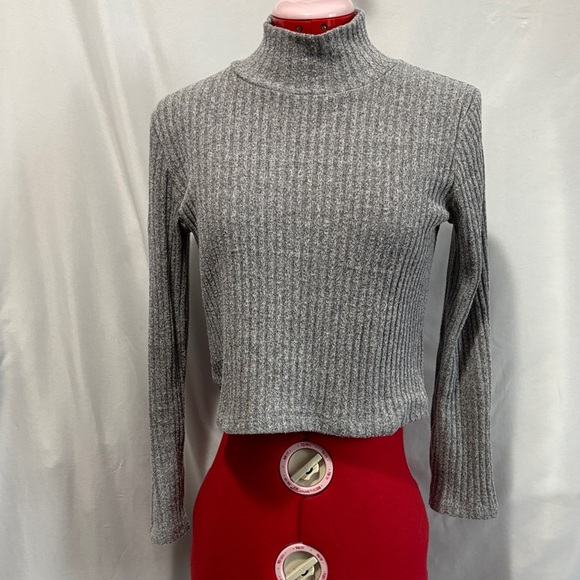 Wilfred Sweaters - Wilfred Charcoal Ribbed Turtleneck Sweater